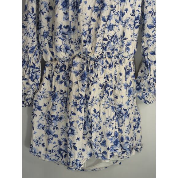 H&M Womens‎ Balloon Sleeve Pure Cotton Open-Back Dress XXL Cottage Core Coquette - Picture 5 of 14